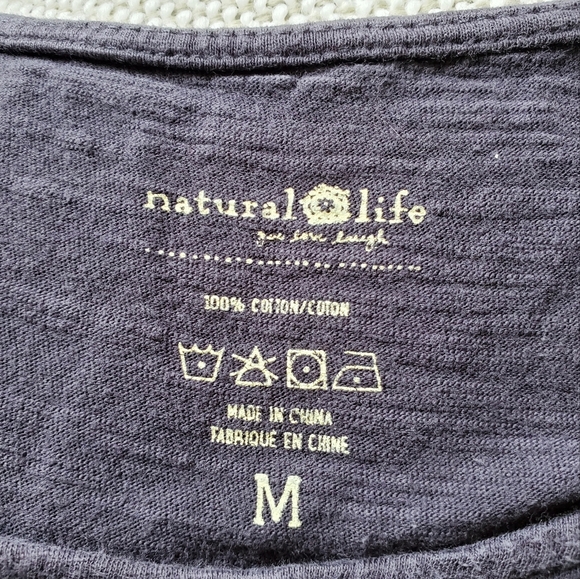 NATURAL LIFE Dark Gray Mid Gathered Dress. Size Medium - Picture 6 of 6